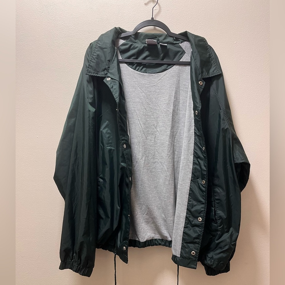 Franklin Sports Y2K Athletic Jersey Lined Windbreaker, Men’s Sz XL, Pine Green - Picture 3 of 6